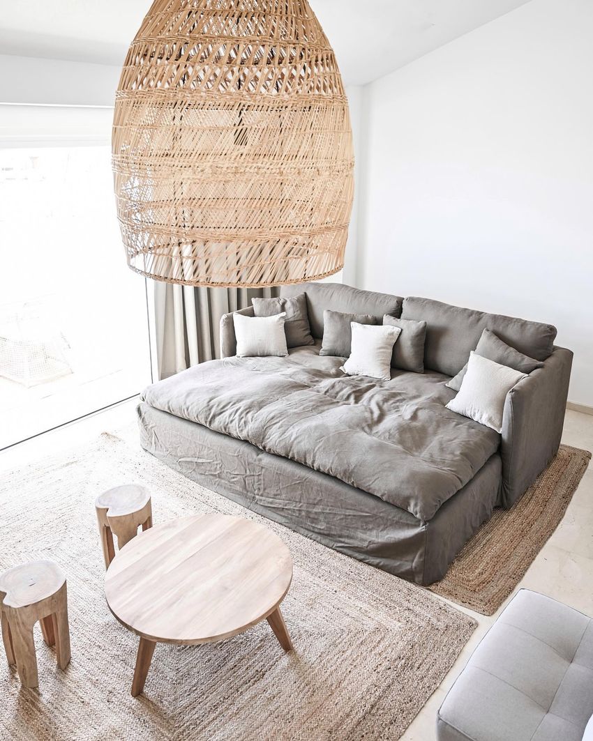 Linen sofa Coastal Interior Design zocohome