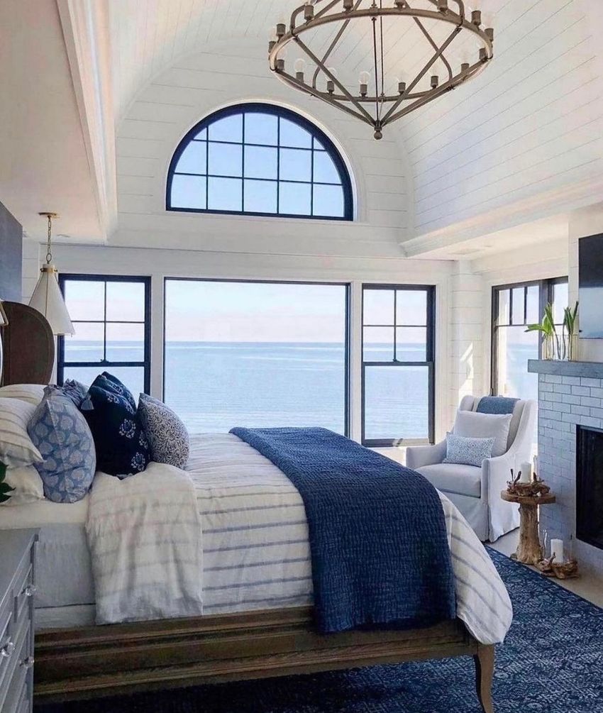 Ocean Blue themed bedroom swankbydesign