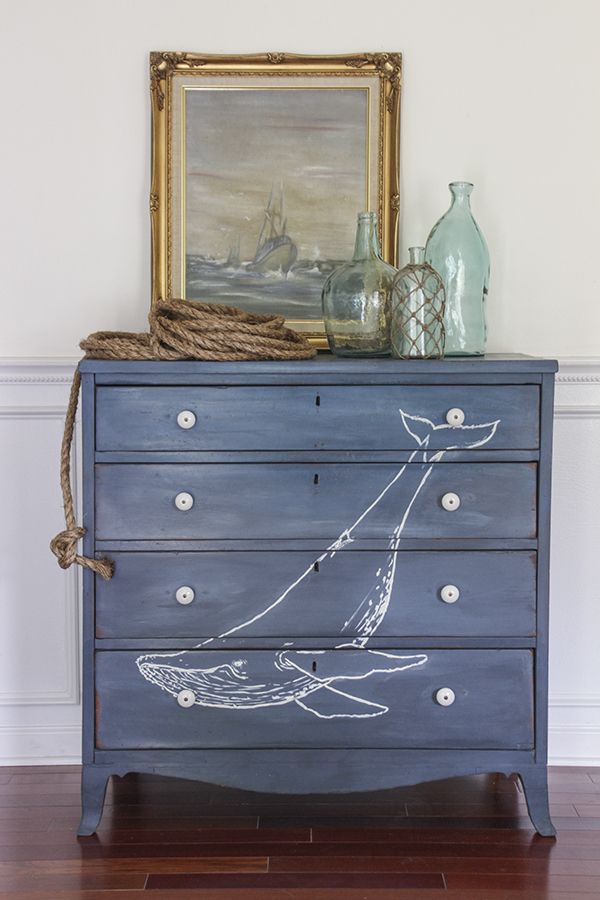 Sea Animal Decor Whale Dresser in Bedroom