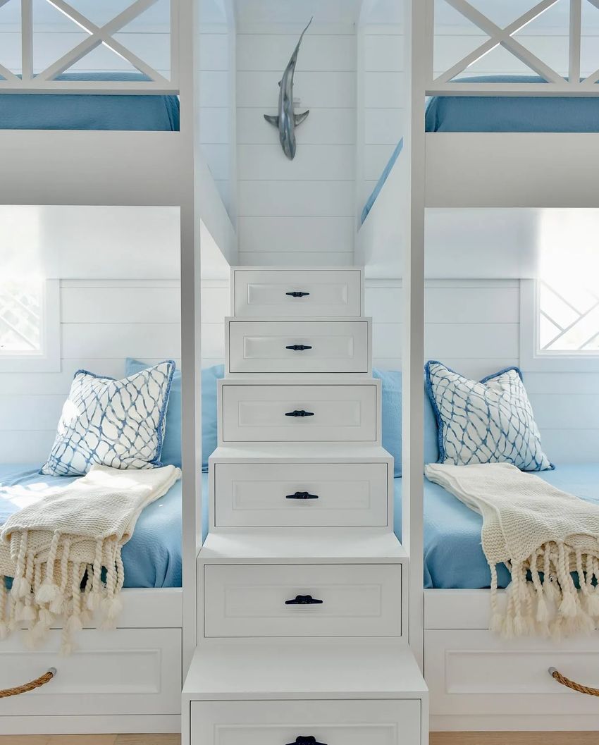 Coastal kids rooms Bunk beds kellycarondesigns