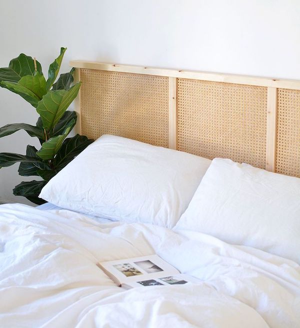 DIY Cane headboard