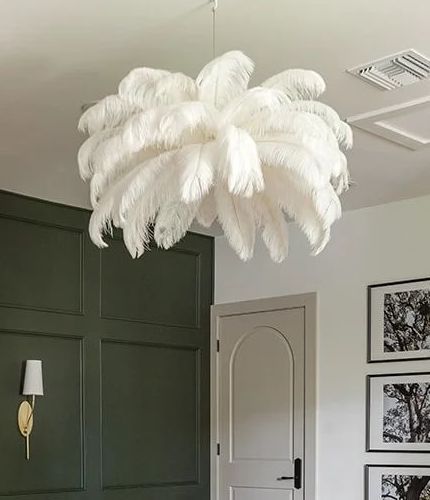 DIY Feather Chandelier