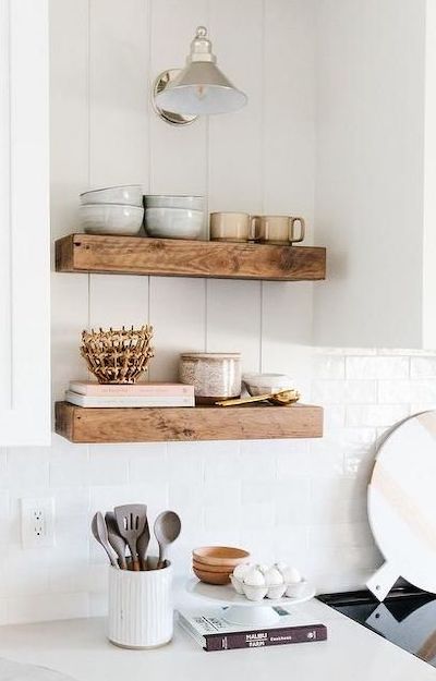 Open shelving fixer upper blissful design studio