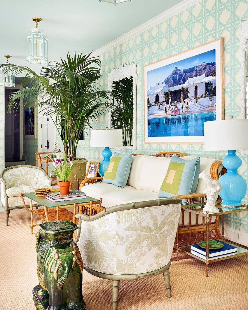 Palm Beach Living Room via @stephen_karlisch_photo