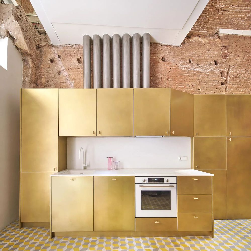 Brass kitchen cabinets raulsanchezarchitects