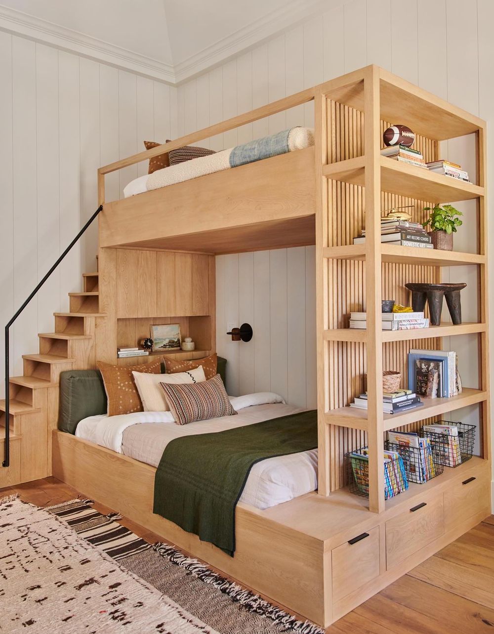 10 Smart Built in Bunk Bed Ideas For Small Shared Bedrooms