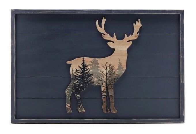 Forest Deer Wood Wall Decor