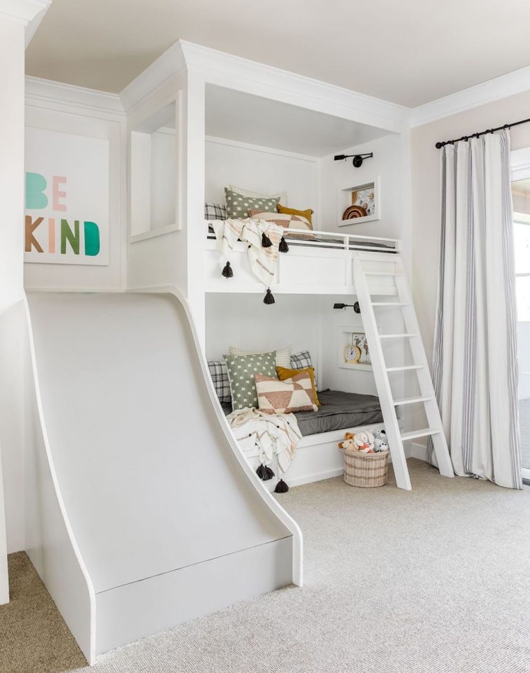 Kids room ideas bunk bed slide kelseyleighdesignco