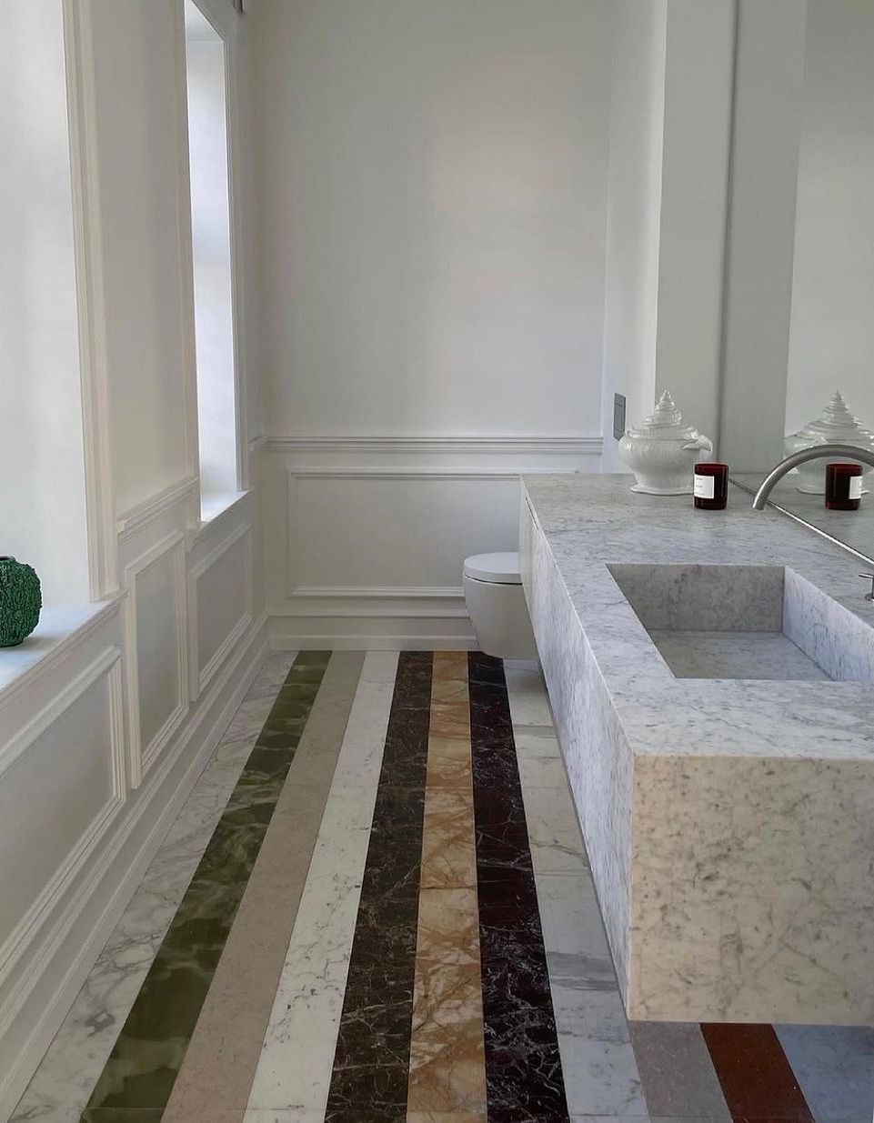 Marble bathroom vanity @pernilleteisbaek