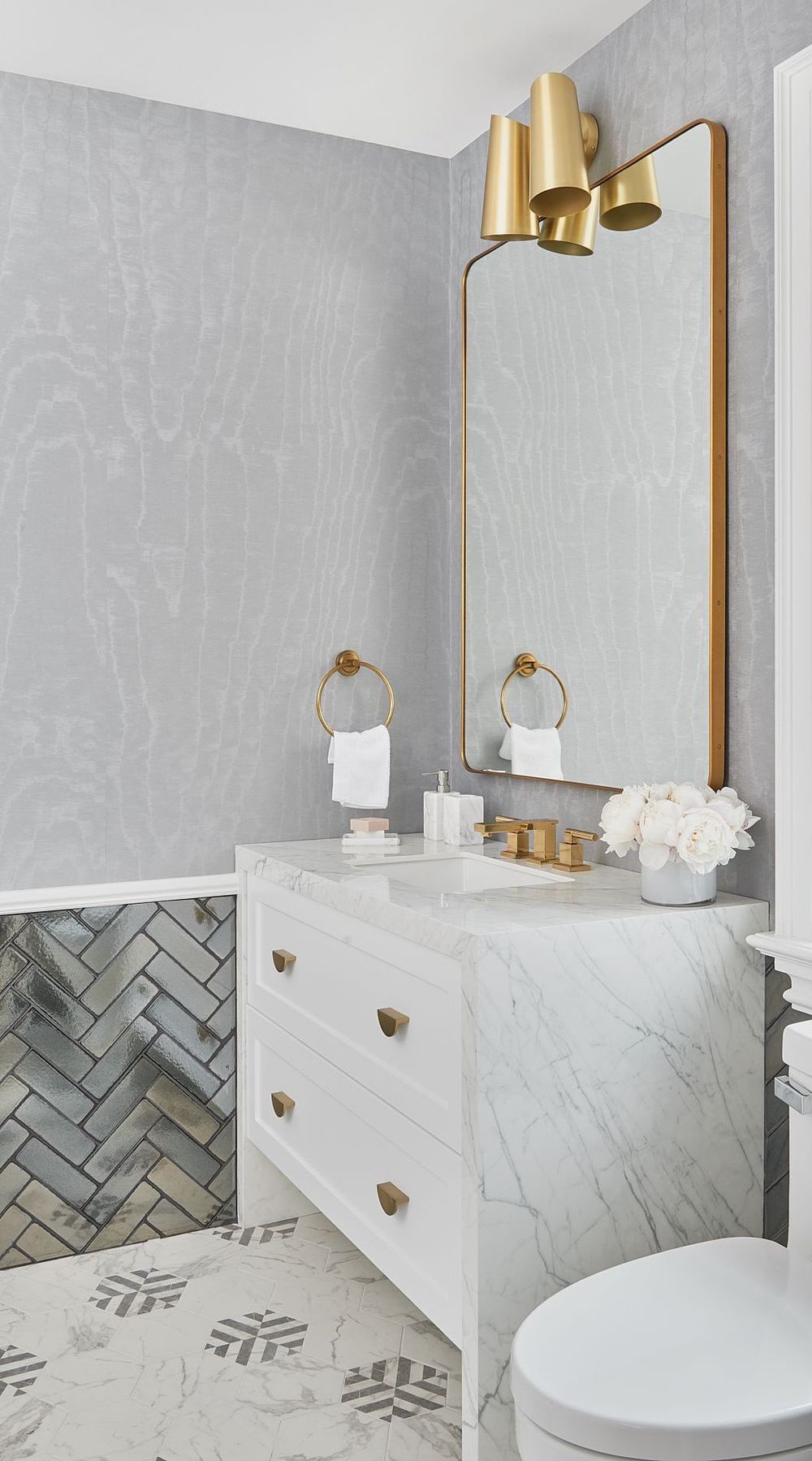 Marble bathroom vanity Ali Budd Interiors