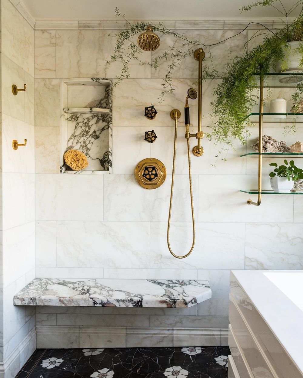 Marble shower ideas studiolaloc