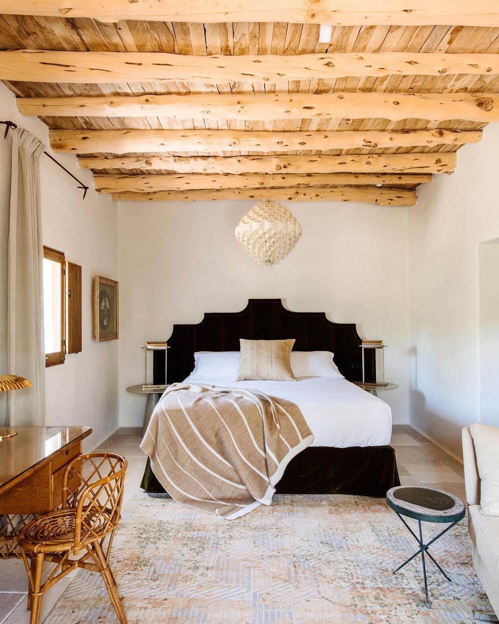 Mediterranean bedroom ideas Rattan Furniture @fincadelicaibiza
