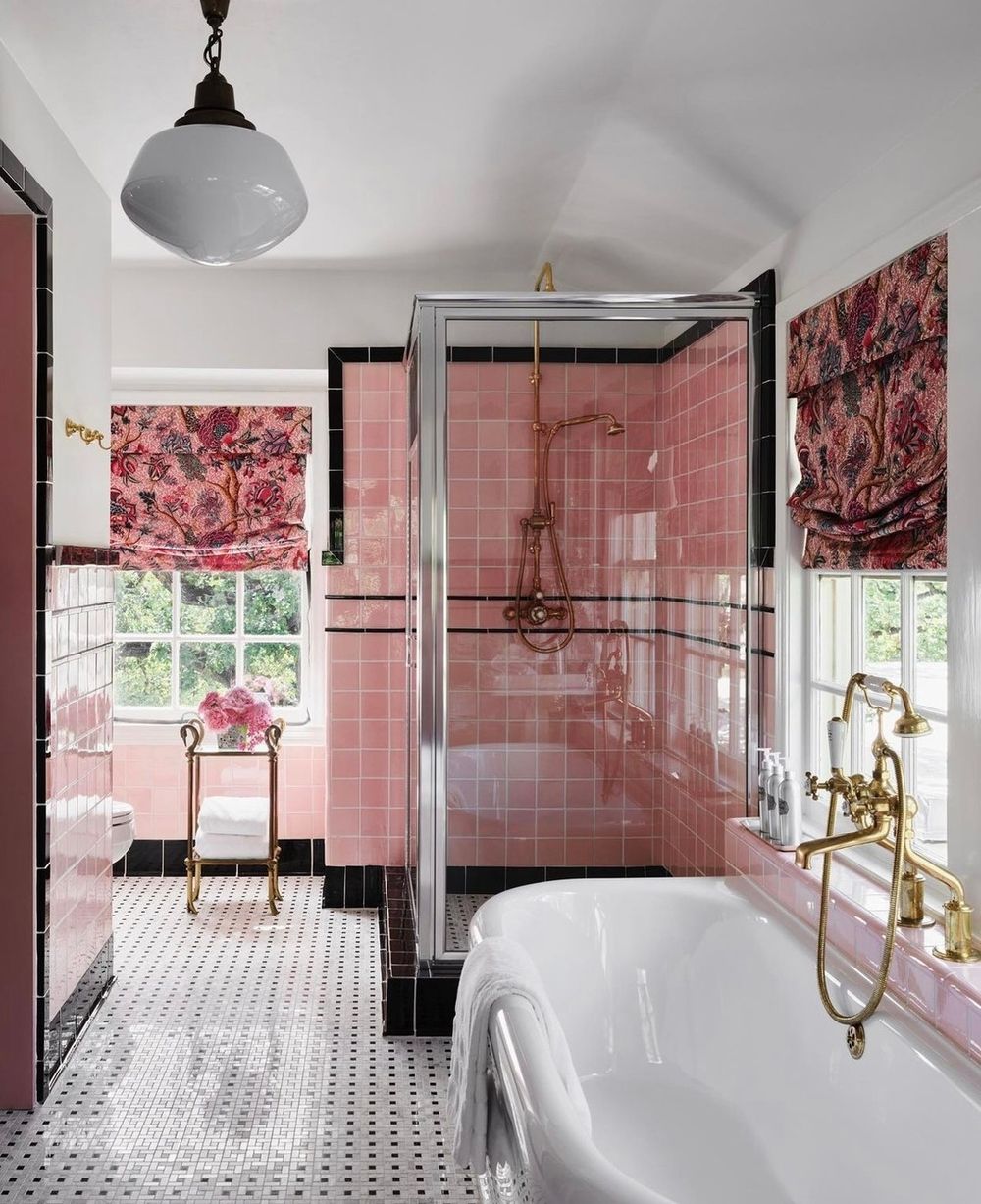 Pink bathroom ideas mamie tile @kenfulk