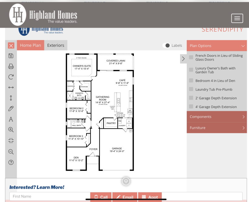Serendipity Home Floor Plan at Aniston in Lakeland, FL