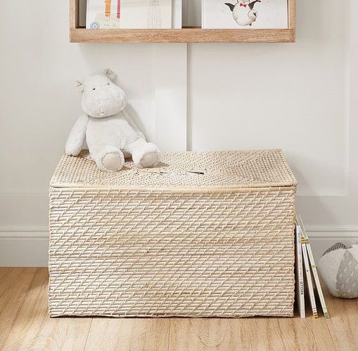 White Washed Toy Chest