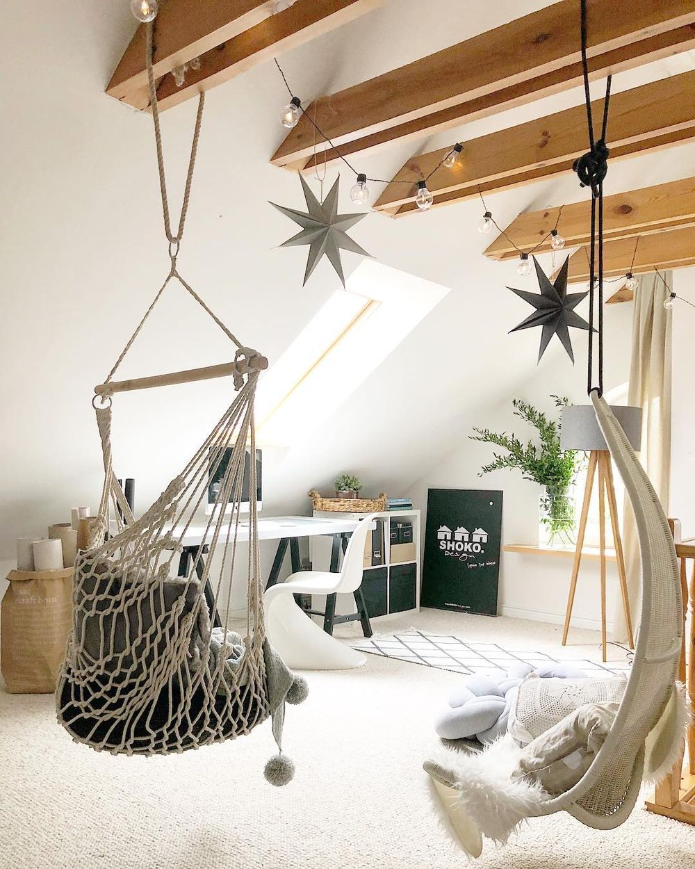 Attic Home Office Space design shokodesign