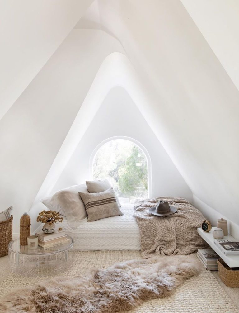Attic cozy retreat design ideas @jennifercastlestudio
