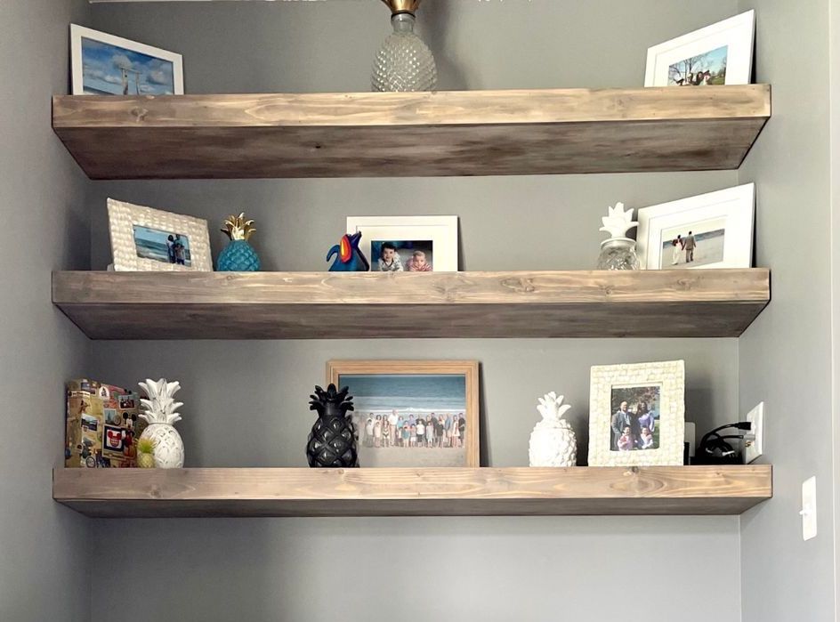 DIY Fixer Upper Floating shelves uprightandcaffeinated