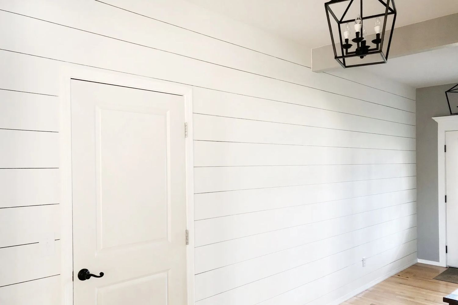 DIY Shiplap wall fixer upper style rainandpine