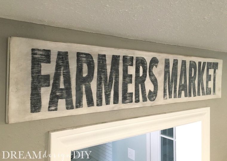 DIY distressed wall sign fixer upper