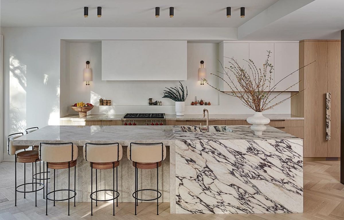 Marble kitchen island @mthome.ca