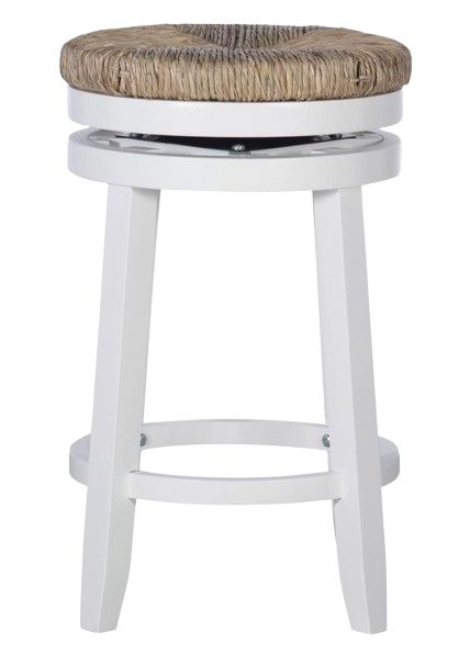 Granville Swivel Solid Wood Woven Seat Bar Counter Stool