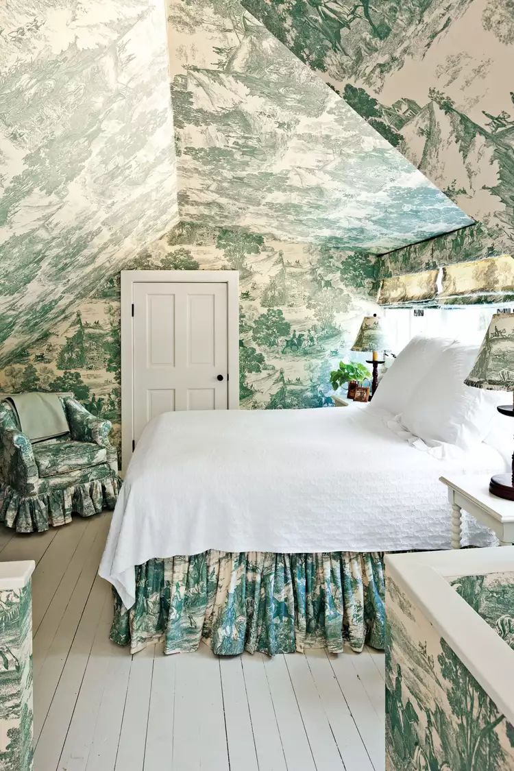 Toile bedroom Southern Living Laurey Glenn