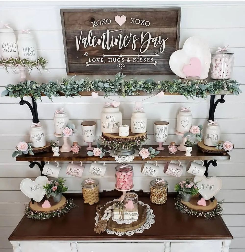 Valentine's Day Home Decor Kitchen Coffee Bar kristipiercekelley