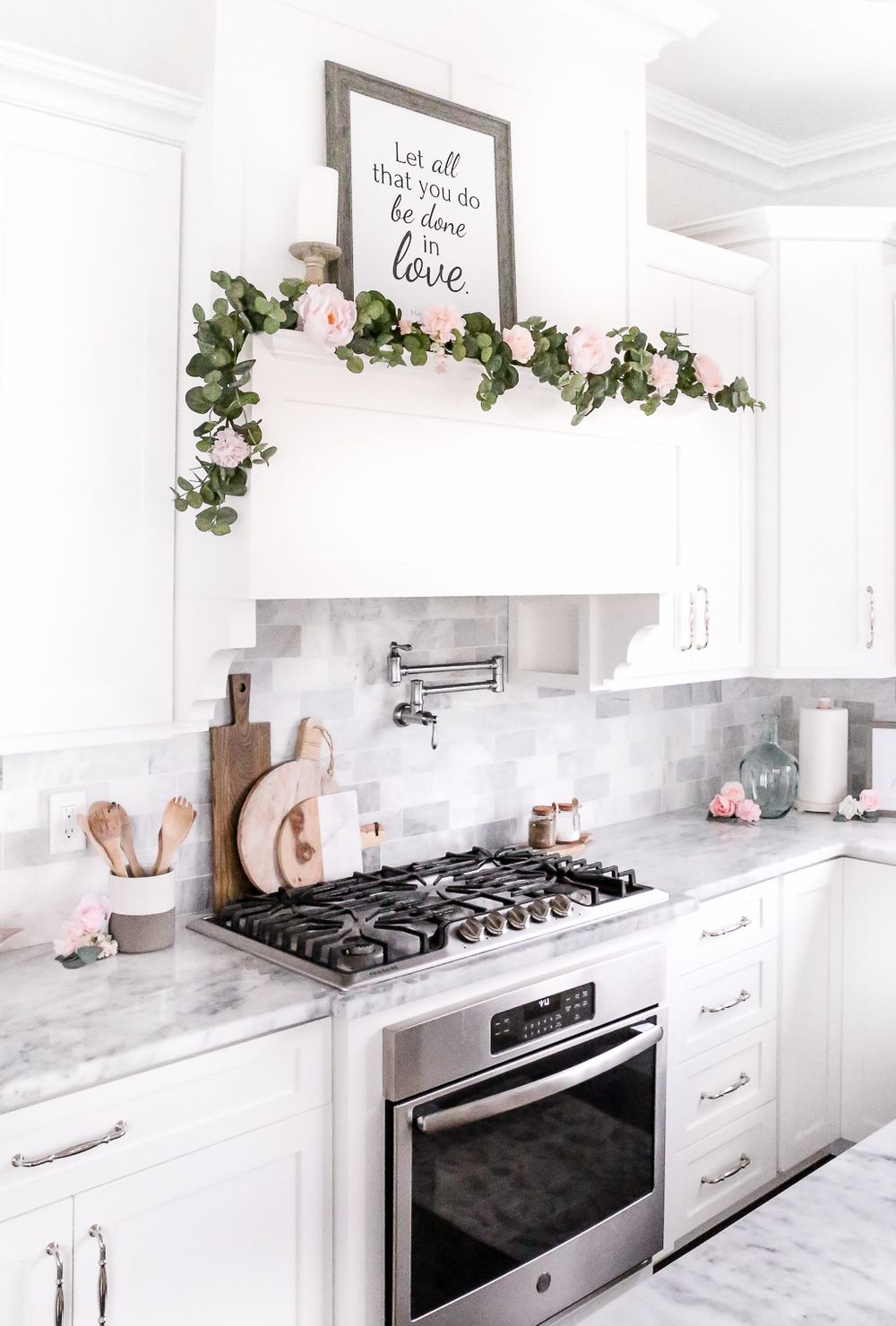 Valentines Day Home Decor Kitchen Hood domesticallyblissful