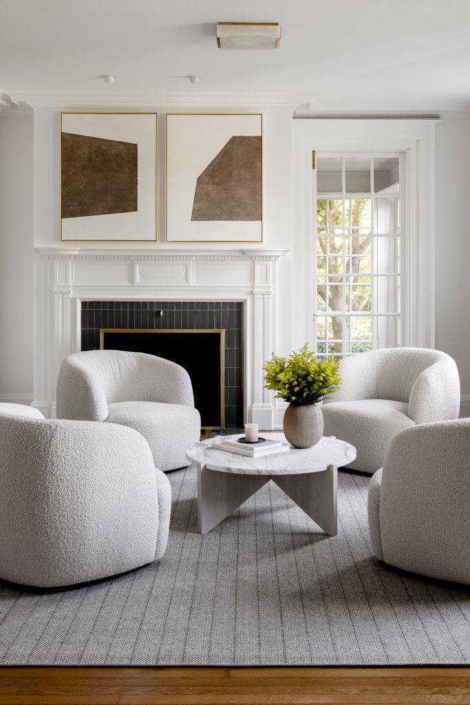 Boucle chairs Elizabeth Lawson Design