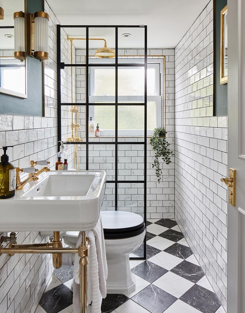 Checkered floor bathroom ideas finch_interior_design
