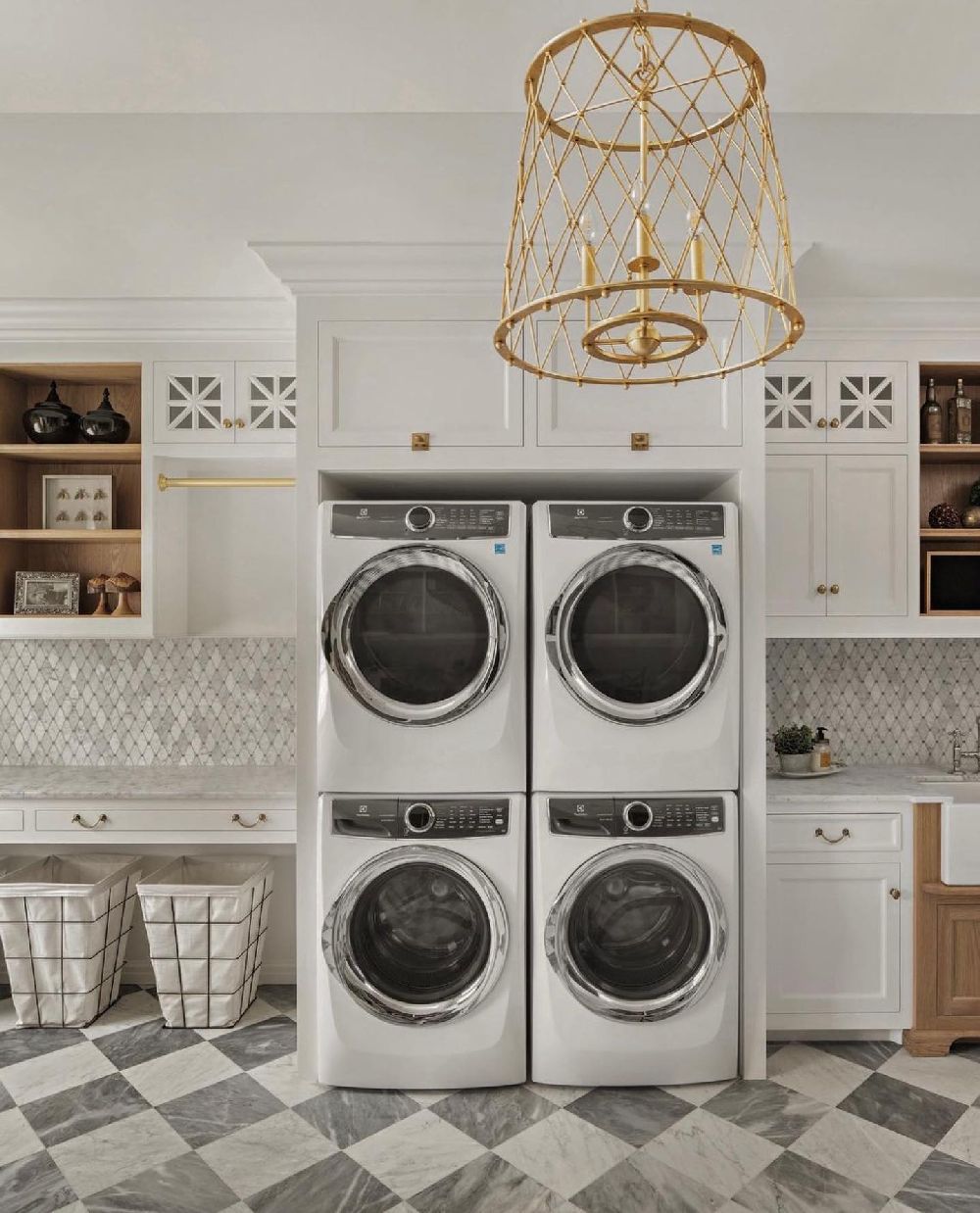 Checkered floors Laundry Room @the_fox_group_