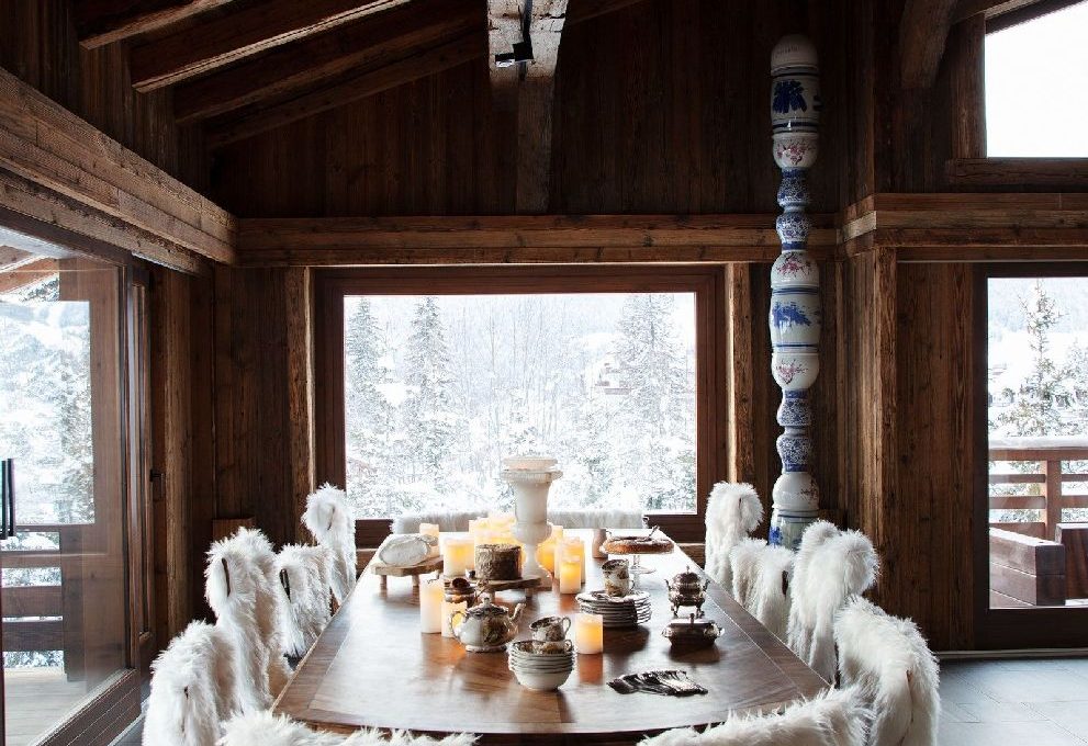 Ski chalet dining room Elliott Barnes