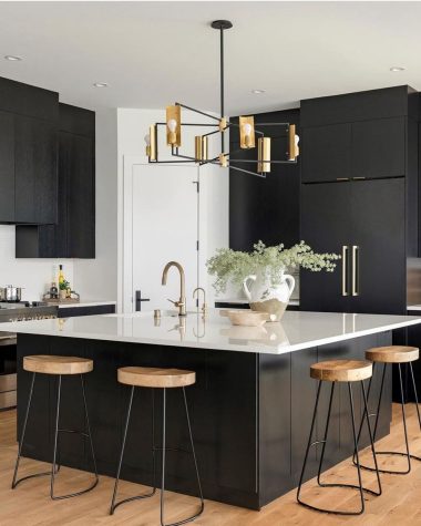 Black Kitchen Cabinets @city_homes