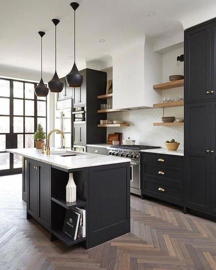Black Kitchen Cabinets designbylisamarie