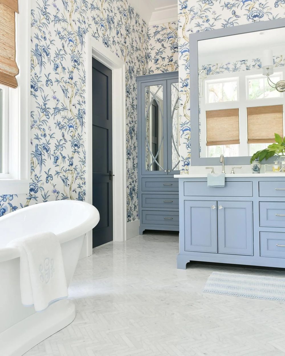 Blue bathroom ideas kellycarondesigns