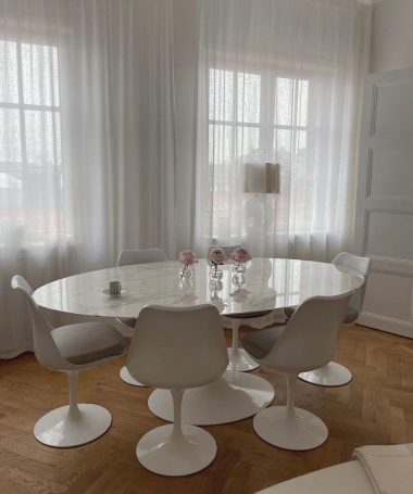 Eero Saarinen Tulip Table dining room @lovisabarkman
