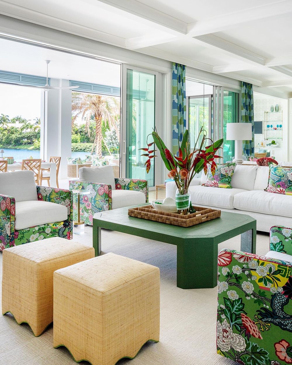 Palm beach living room kellycarondesigns