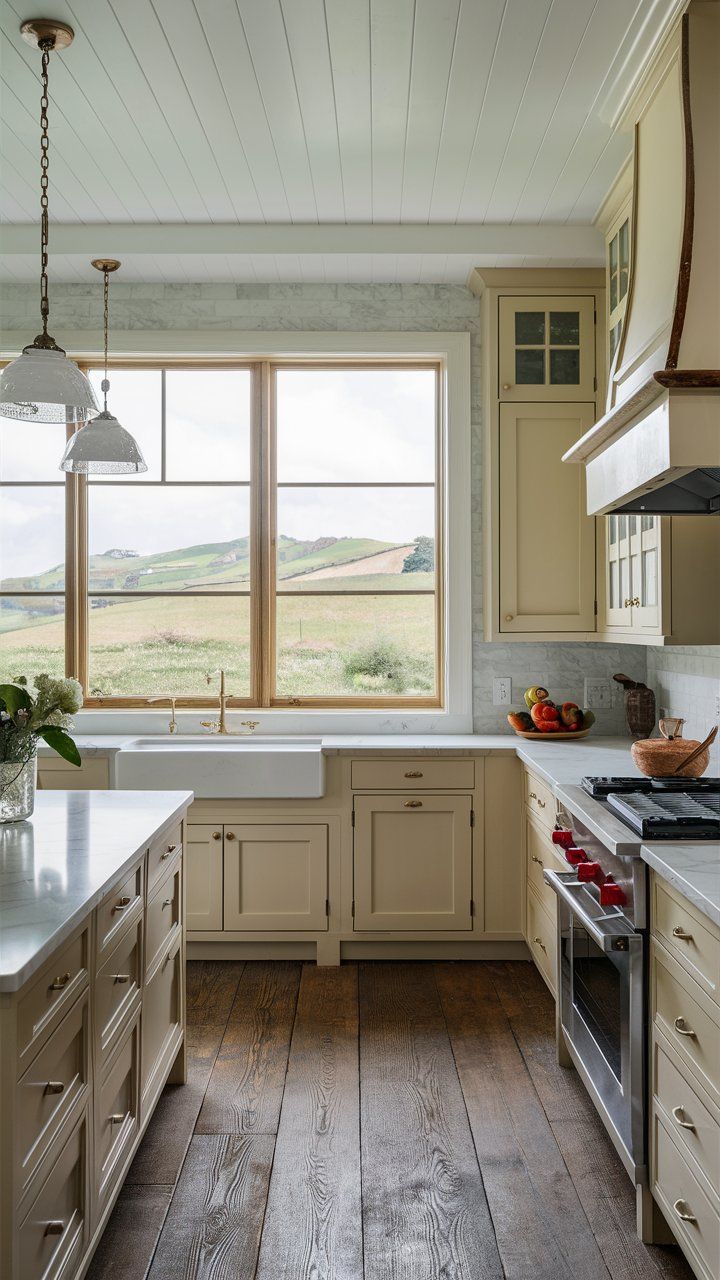 Country home kitchen rustic design concept