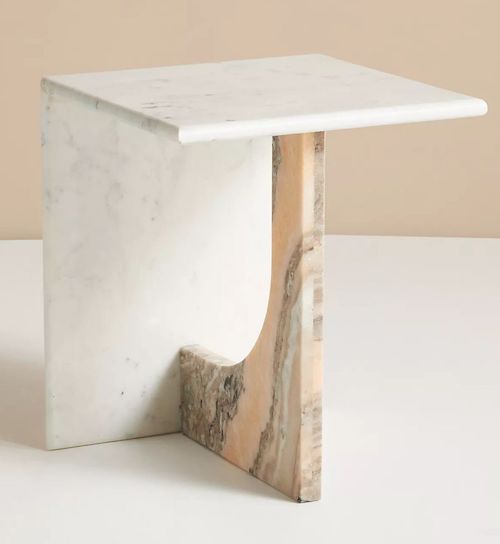 Anthro-Beau-Pieced-Marble-Side-Table