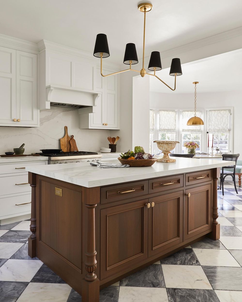 Kitchen Styles Traditional kitchen design checkerboard floors stewartdesigninc