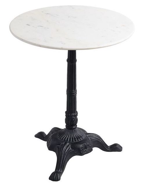 World-Market-Round-White-Marble-and-Black-Metal-Bistro-Accent-Table