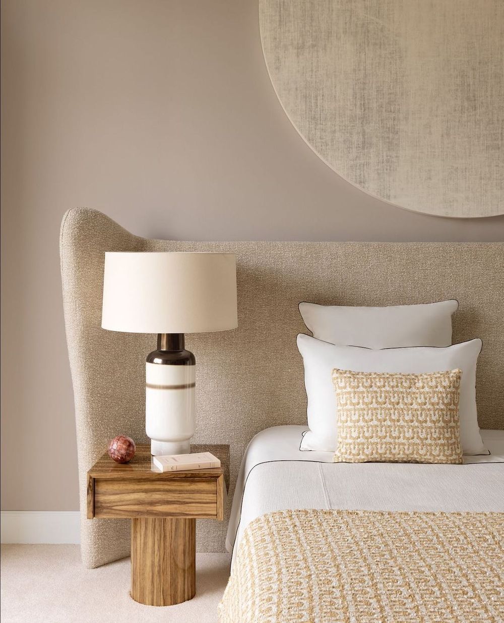 Beige bedrooms modern headboard adamhunter