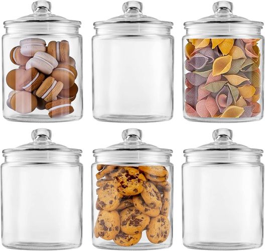 Home organization products Clear Glass Jars with Lids