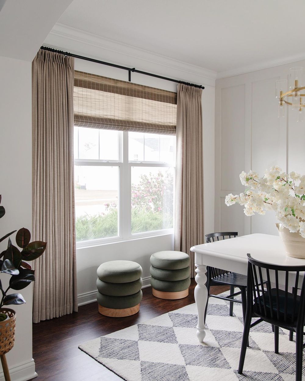 Layered Window Treatments Curtains Over Roman Shades caitlinmariedesign