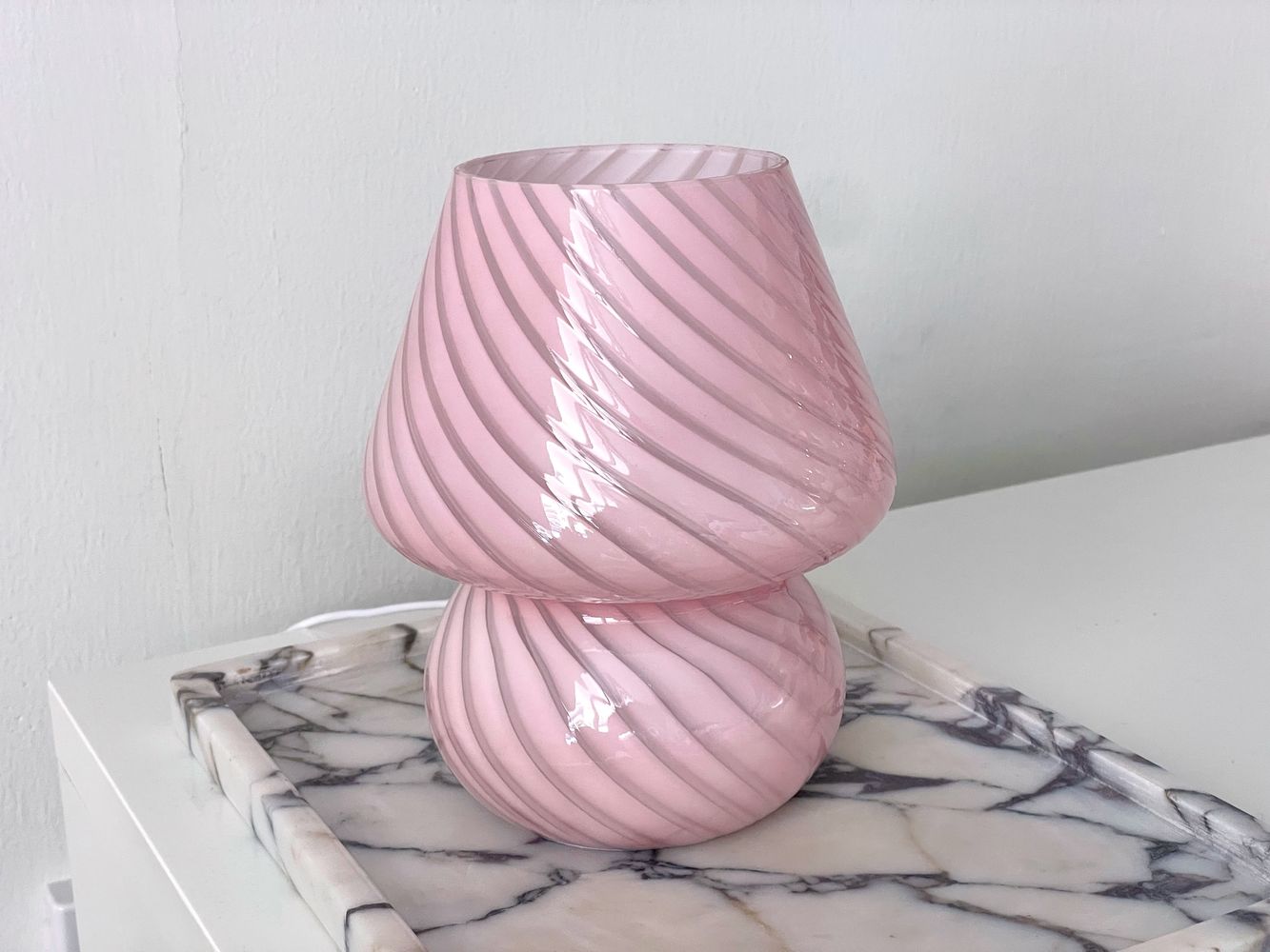 Pink mushroom lamp viral TikTok home decor products