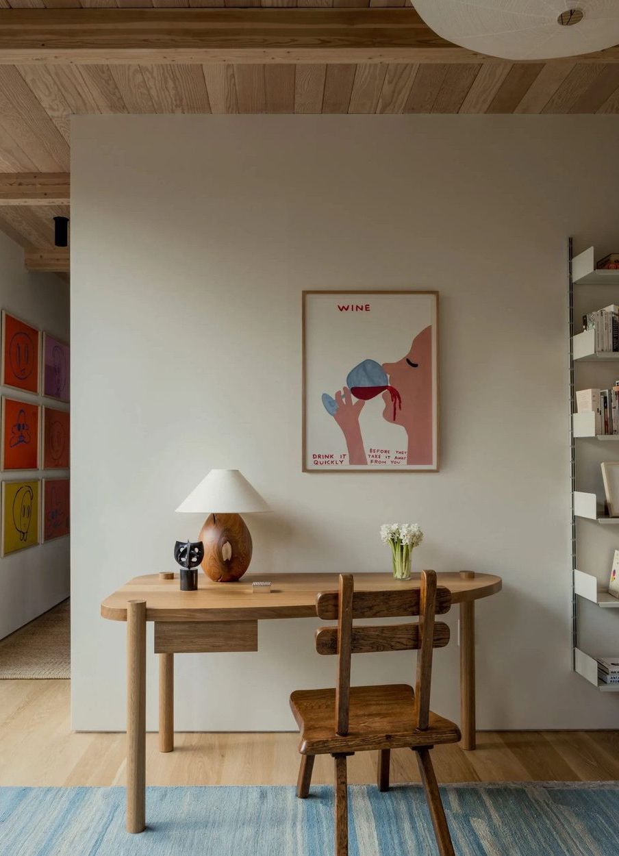 Rustic home office wood ceiling @emilylindberg.design