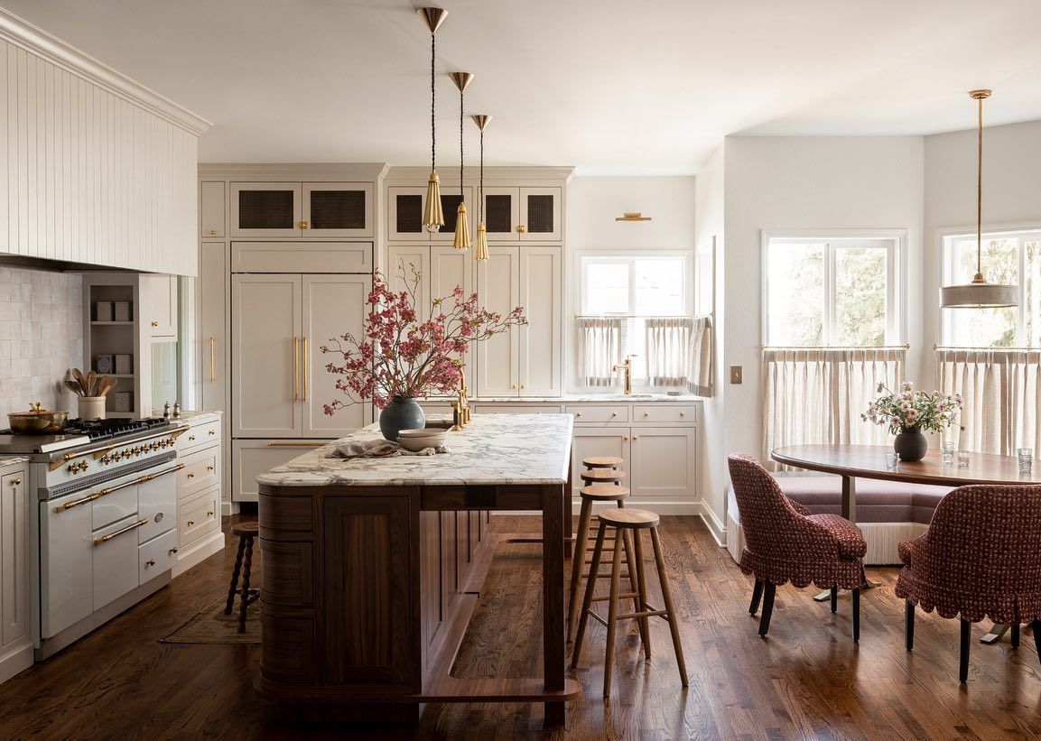 Traditional kitchen beadboard walls heidicaillierdesign