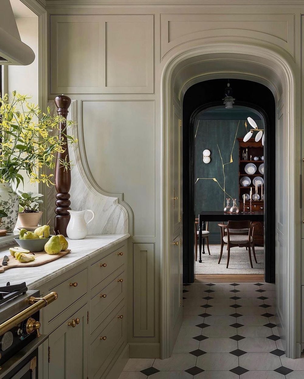 Traditional kitchens arched doorway @jhinteriordesign