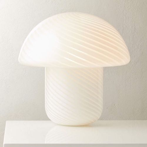 CB2 Senza White Glass Table Lamp